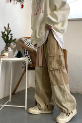 Lockere Hip Hop Cargohose für Herren mit weitem Bein